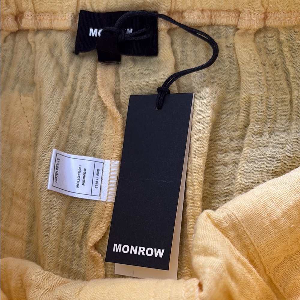 Monrow 100% Cotton Gauze Pants NWT - Picture 6 of 7